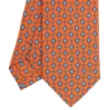 CRAVATTA SARTORIALE 7 CM IN SETA ARANCIONE Microfantasia fiore