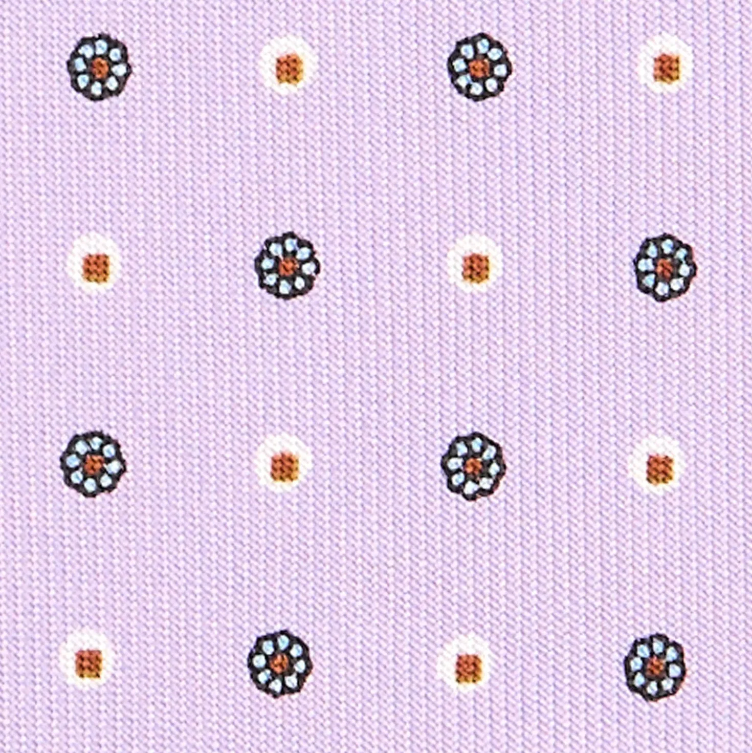 CRAVATTA SARTORIALE 7 CM IN SETA LILLA Microfantasia fiore