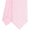 CRAVATTA SARTORIALE 7 CM IN SETA ROSA Microfantasia fiore