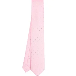 CRAVATTA SARTORIALE 7 CM IN SETA ROSA Microfantasia fiore