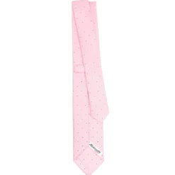 CRAVATTA SARTORIALE 7 CM IN SETA ROSA Microfantasia fiore