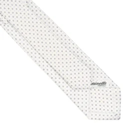 CRAVATTA SARTORIALE 7 CM IN SETA BIANCA Microfantasia fiore