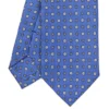 CRAVATTA SARTORIALE 7 CM IN SETA AZZURRO POLVERE Microfantasia fiore