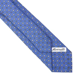 CRAVATTA SARTORIALE 7 CM IN SETA AZZURRO POLVERE Microfantasia fiore