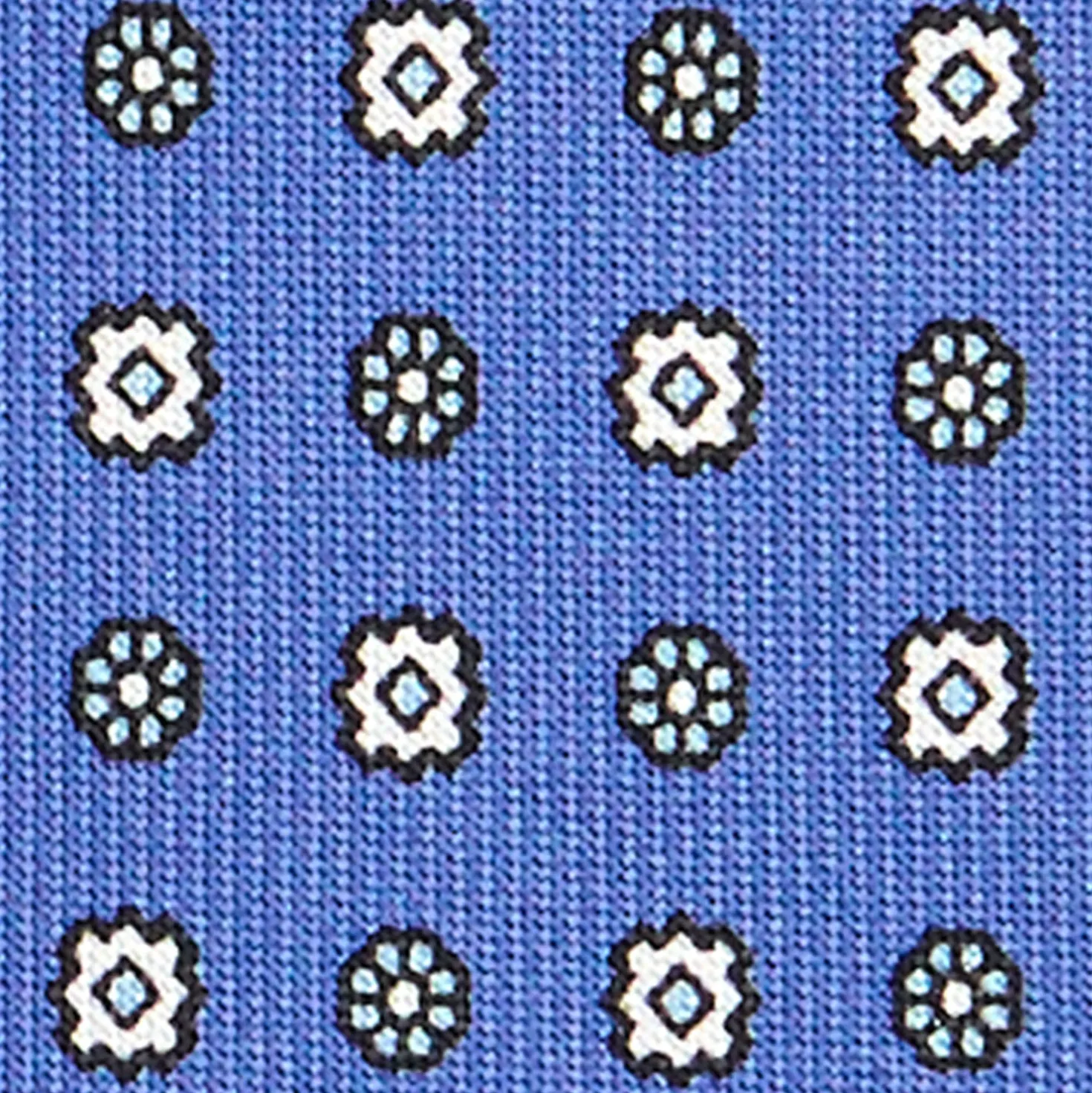 CRAVATTA SARTORIALE 7 CM IN SETA AZZURRO POLVERE Microfantasia fiore