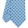 CRAVATTA SARTORIALE 7 CM IN SETA AZZURRA Microfantasia fiore