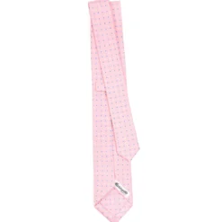 CRAVATTA SARTORIALE 7 CM IN SETA ROSA Microfantasia fiore