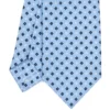 CRAVATTA SARTORIALE 7 CM IN SETA AZZURROMicrofantasia fiore
