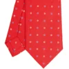 CRAVATTA SARTORIALE 7 CM IN SETA ROSSA Microfantasia fiore