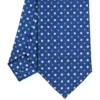 CRAVATTA SARTORIALE 7 CM IN SETA BLU Microfantasia fiore