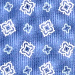 CRAVATTA SARTORIALE 7 CM IN SETA AZZURRO POLVERE Microfantasia fiore