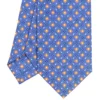 CRAVATTA SARTORIALE 7 CM IN SETA AZZURRO POLVERE Microfantasia fiore