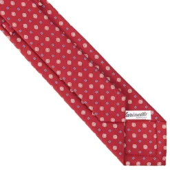 CRAVATTA SARTORIALE 7 CM IN SETA BORDEAUX Microfantasia fiore
