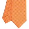 CRAVATTA SARTORIALE 7 CM IN SETA ARANCIONE Microfantasia fiore