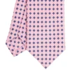 CRAVATTA SARTORIALE 7 CM IN SETA ROSA Microfantasia fiore