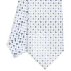 CRAVATTA SARTORIALE 7 CM IN SETA BIANCA Microfantasia fiore