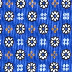 CRAVATTA SARTORIALE EXTRA LONG IN SETA BLUETTE Microfantasia fiore