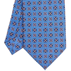 CRAVATTA SARTORIALE EXTRA LONG IN SETA AZZURRO POLVERE Collezione heritage