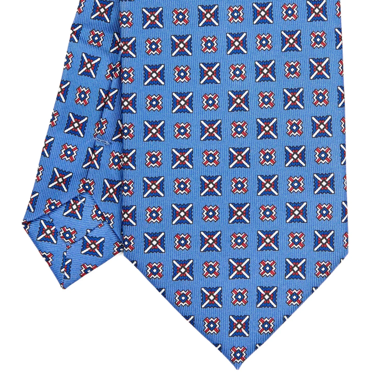CRAVATTA SARTORIALE EXTRA LONG IN SETA AZZURRO POLVERE Collezione heritage