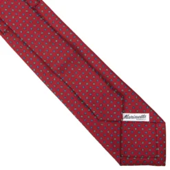 CRAVATTA SARTORIALE EXTRA LONG IN SETA BORDEAUX Microfantasia fiore