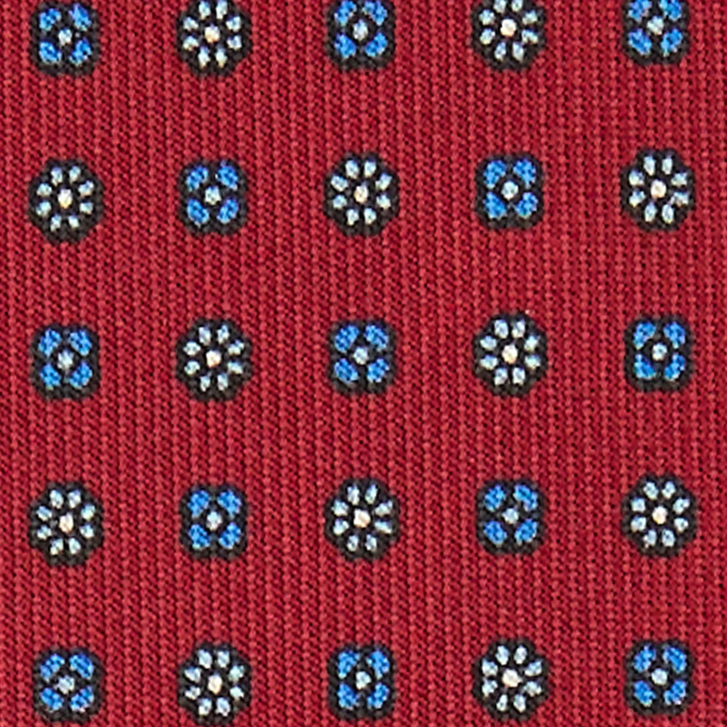CRAVATTA SARTORIALE EXTRA LONG IN SETA BORDEAUX Microfantasia fiore