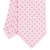 CRAVATTA SARTORIALE EXTRA LONG IN SETA ROSA Microfantasia fiore