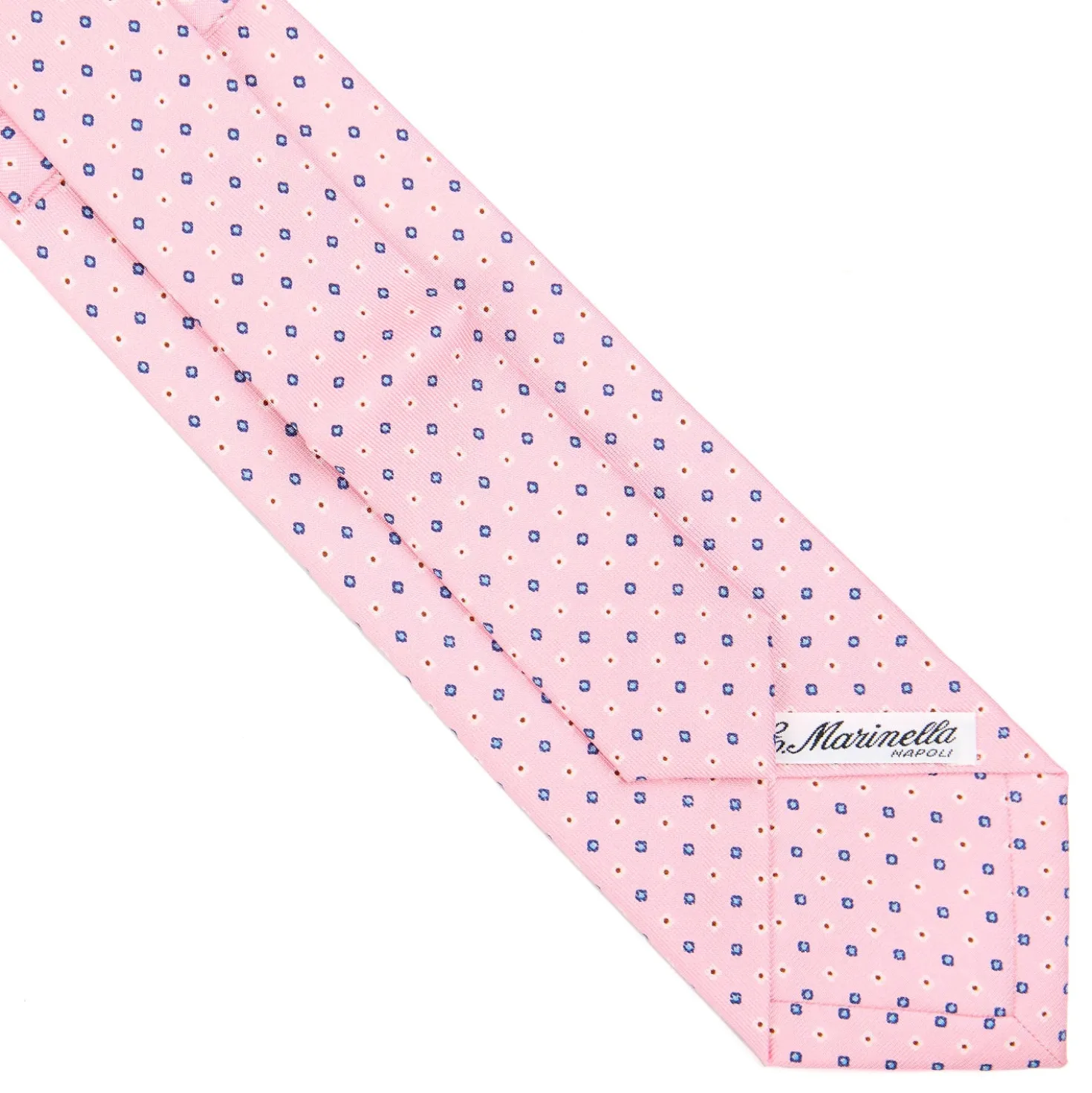 CRAVATTA SARTORIALE EXTRA LONG IN SETA ROSA Microfantasia fiore