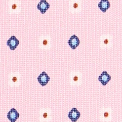 CRAVATTA SARTORIALE EXTRA LONG IN SETA ROSA Microfantasia fiore