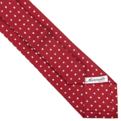 CRAVATTA SARTORIALE EXTRA LONG IN SETA BORDEAUX Microfantasia fiore