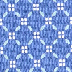 CRAVATTA SARTORIALE EXTRA LONG IN SETA AZZURRO POLVERE Microfantasia fiore