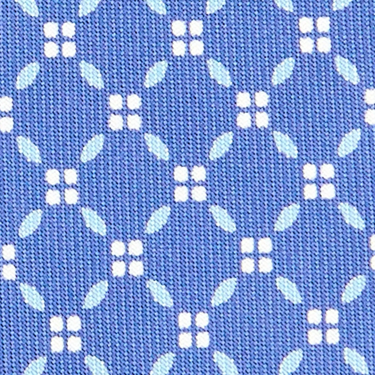 CRAVATTA SARTORIALE EXTRA LONG IN SETA AZZURRO POLVERE Microfantasia fiore