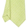 CRAVATTA SARTORIALE EXTRA LONG IN SETA VERDE CHIARO Microfantasia fiore
