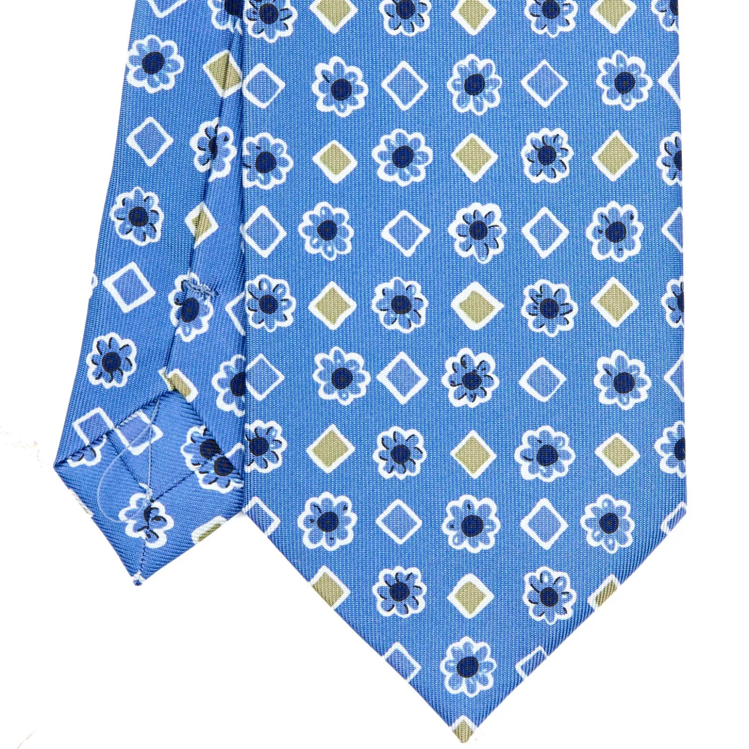 CRAVATTA SARTORIALE EXTRA LONG IN SETA AZZURRO POLVERE Collezione heritage