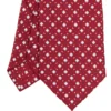 CRAVATTA SARTORIALE EXTRA LONG IN SETA BORDEAUX Microfantasia fiore