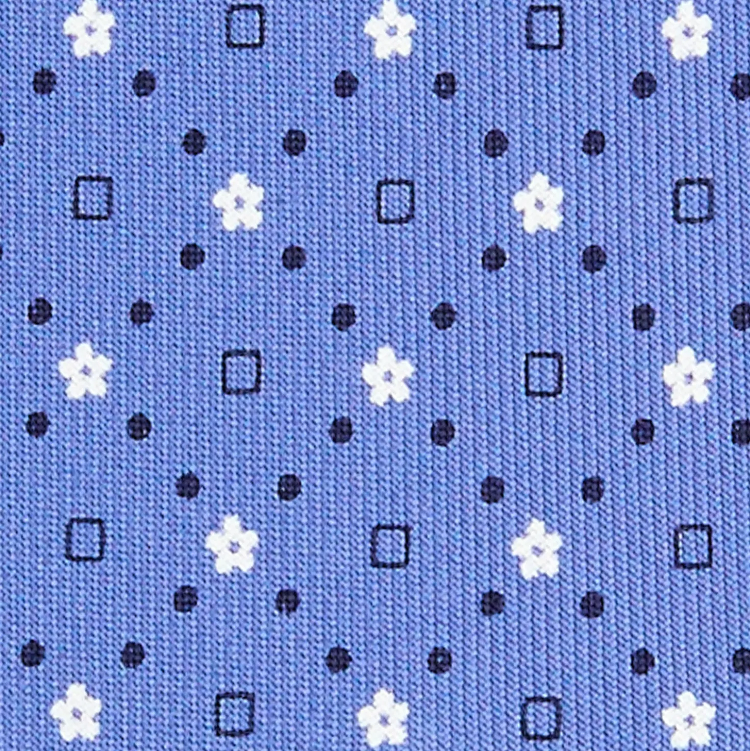 CRAVATTA SARTORIALE EXTRA LONG IN SETA AZZURRO POLVERE Microfantasia fiore