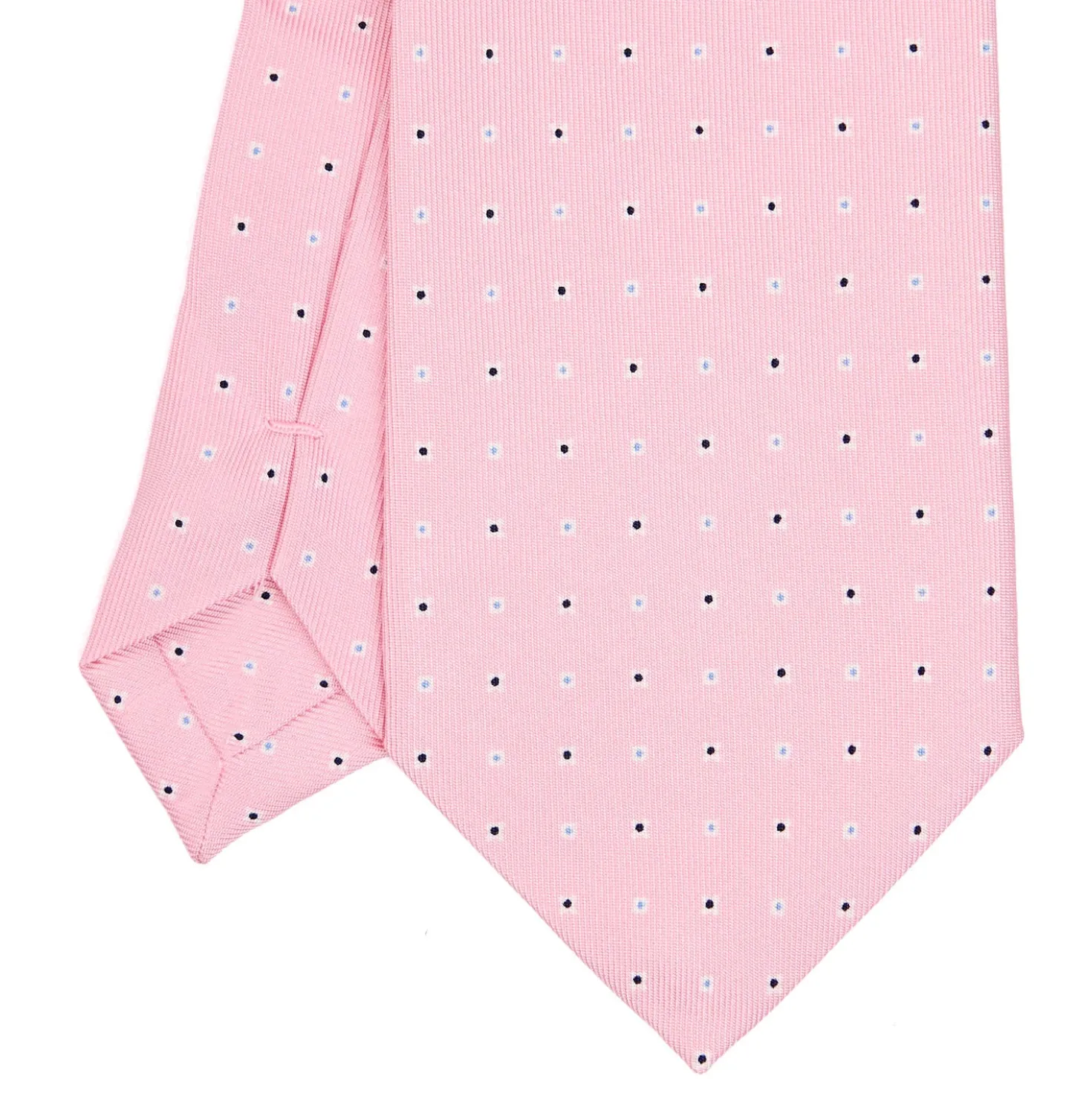 CRAVATTA SARTORIALE EXTRA LONG IN SETA ROSA Microfantasia fiore