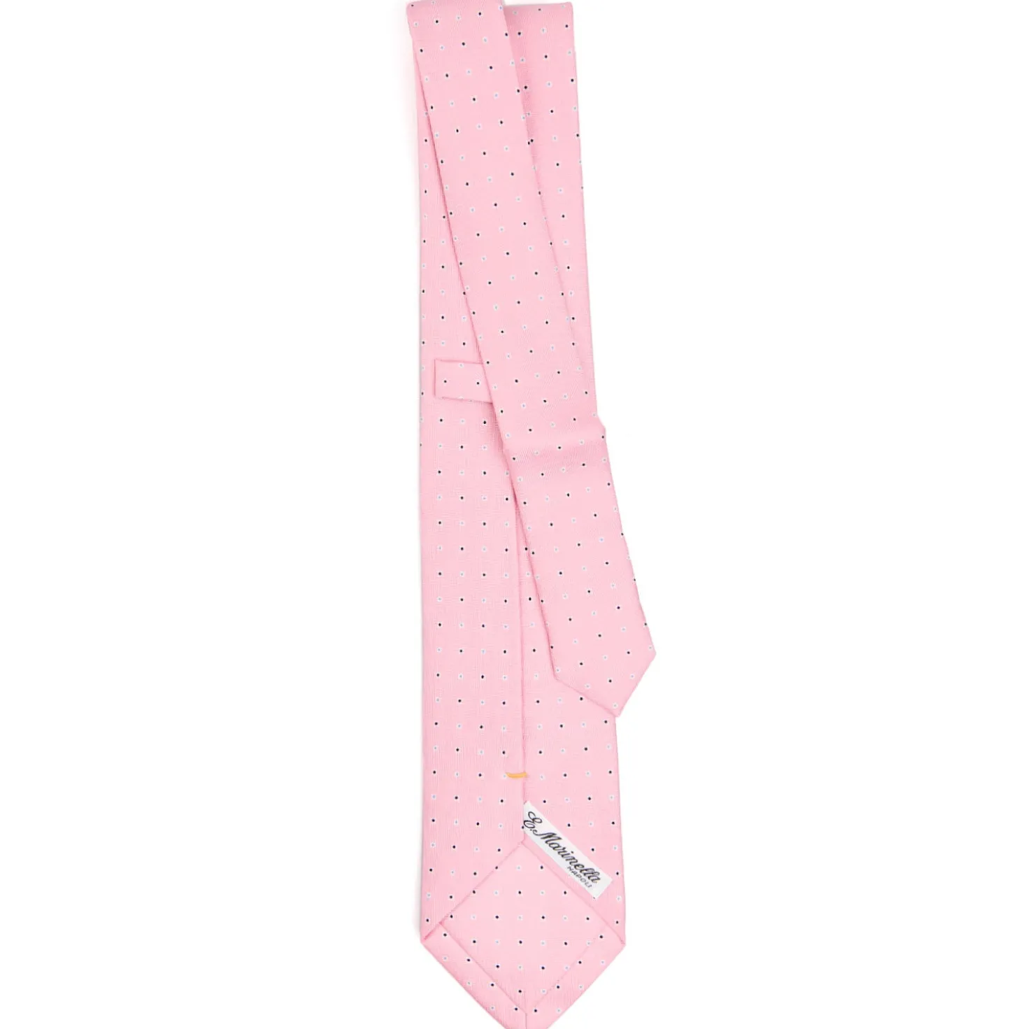 CRAVATTA SARTORIALE EXTRA LONG IN SETA ROSA Microfantasia fiore