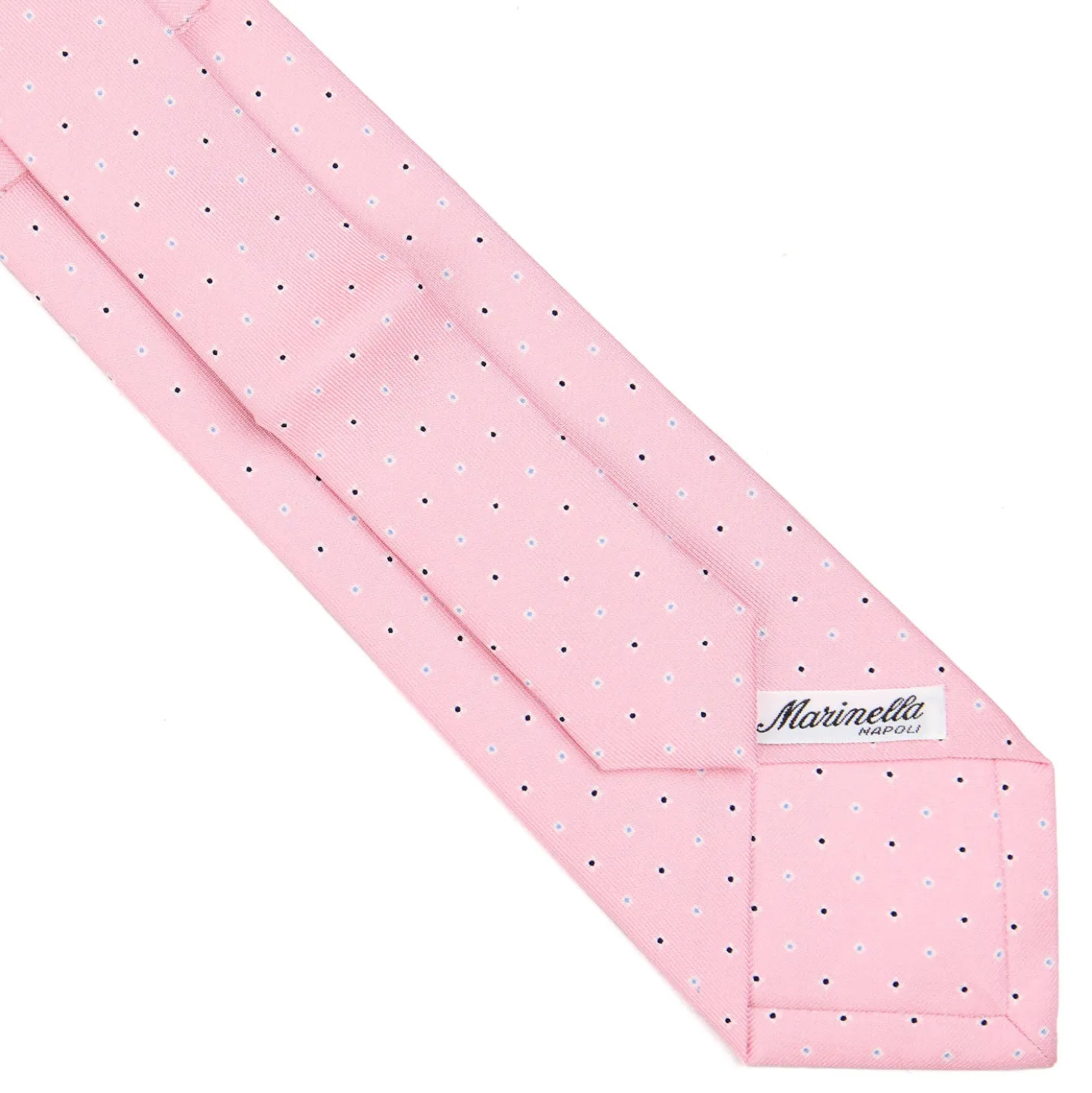 CRAVATTA SARTORIALE EXTRA LONG IN SETA ROSA Microfantasia fiore