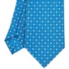 CRAVATTA SARTORIALE EXTRA LONG IN SETA BLU MEDIO Microfantasia fiore