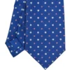 CRAVATTA SARTORIALE EXTRA LONG IN SETA BLUMicrofantasia fiore