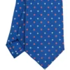 CRAVATTA SARTORIALE EXTRA LONG IN SETA BLUMicrofantasia fiore