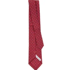 CRAVATTA SARTORIALE EXTRA LONG IN SETA BORDEAUX Microfantasia fiore
