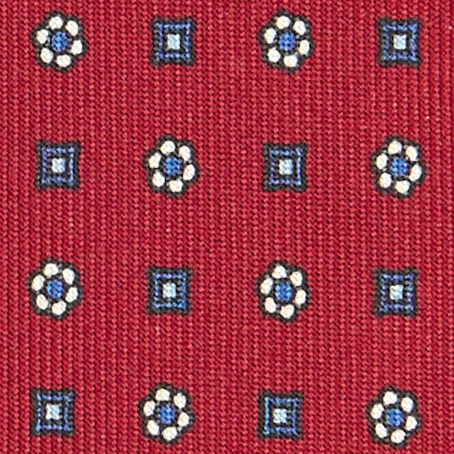 CRAVATTA SARTORIALE EXTRA LONG IN SETA BORDEAUX Microfantasia fiore