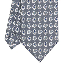 CRAVATTA SARTORIALE EXTRA LONG IN SETA GRIGIO SCURO Collezione heritage