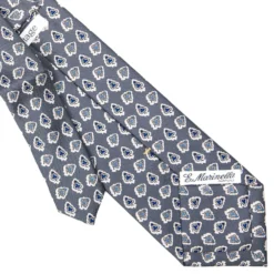 CRAVATTA SARTORIALE EXTRA LONG IN SETA GRIGIO SCURO Collezione heritage