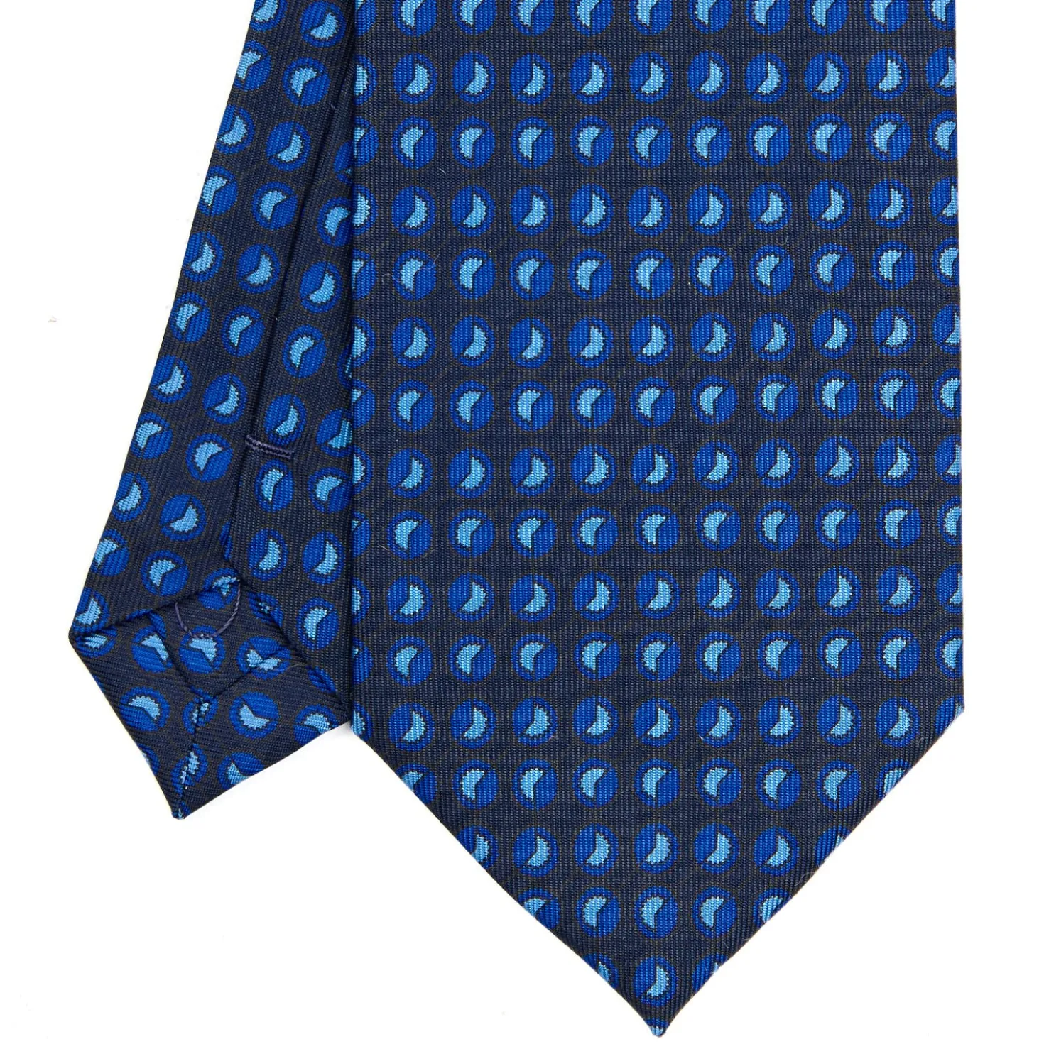 CRAVATTA SARTORIALE EXTRA LONG IN SETA BLU SCURO Collezione heritage
