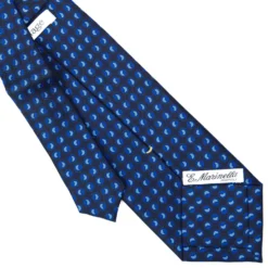 CRAVATTA SARTORIALE EXTRA LONG IN SETA BLU SCURO Collezione heritage