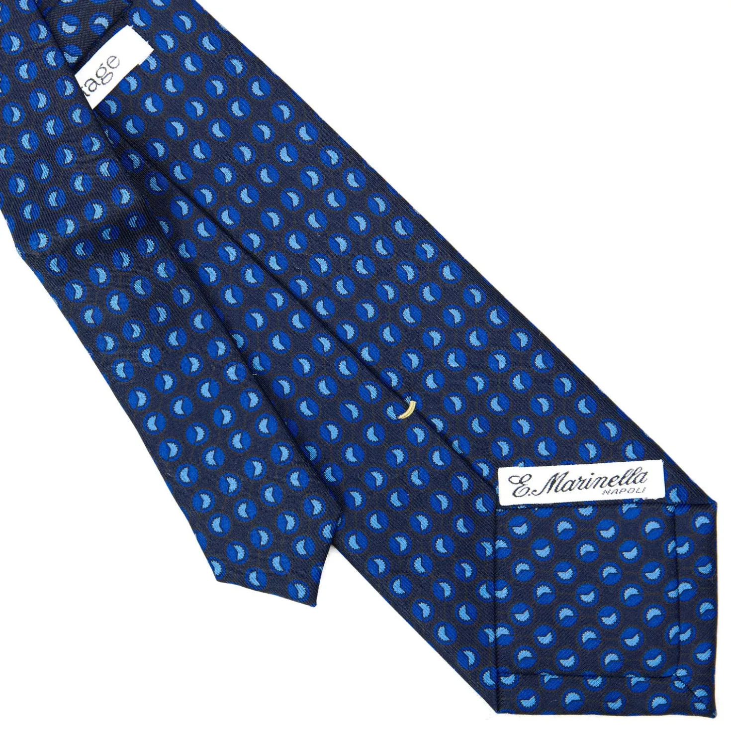 CRAVATTA SARTORIALE EXTRA LONG IN SETA BLU SCURO Collezione heritage
