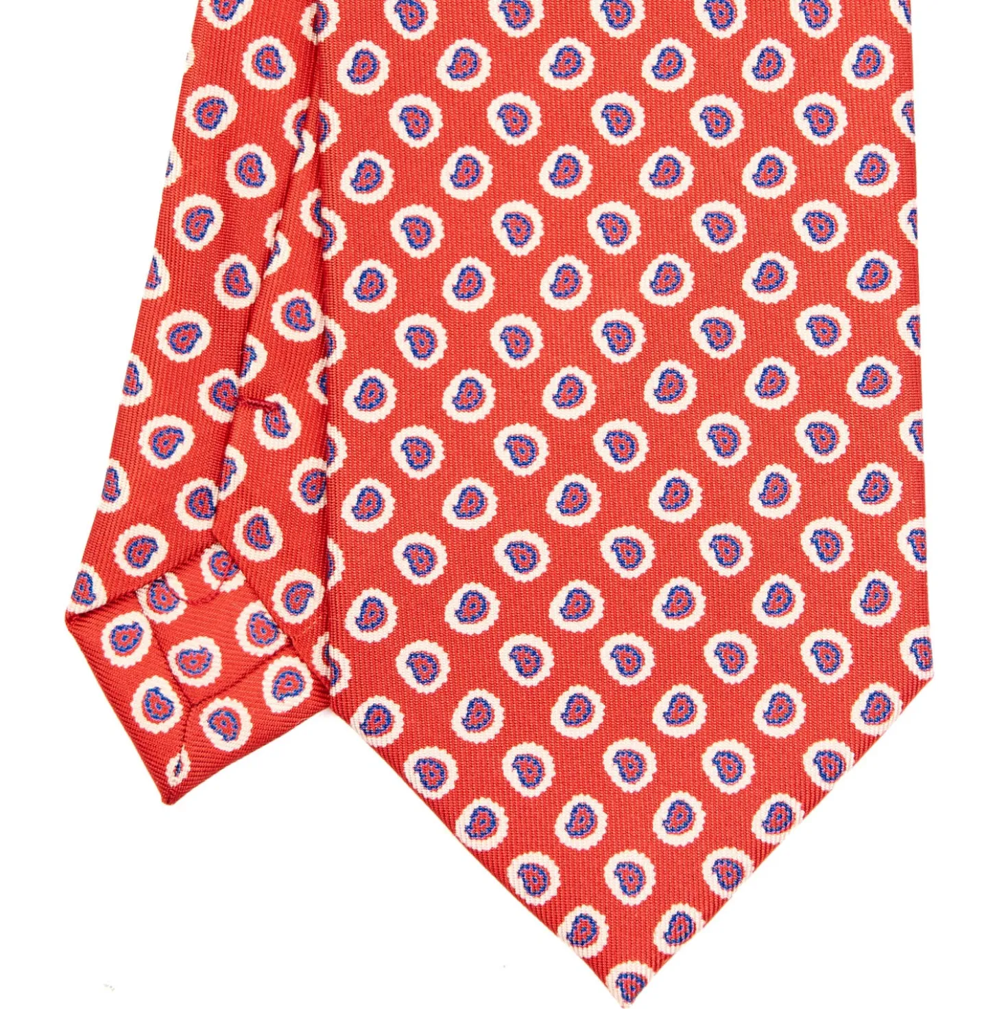 CRAVATTA SARTORIALE EXTRA LONG IN SETA ROSSA Collezione heritage
