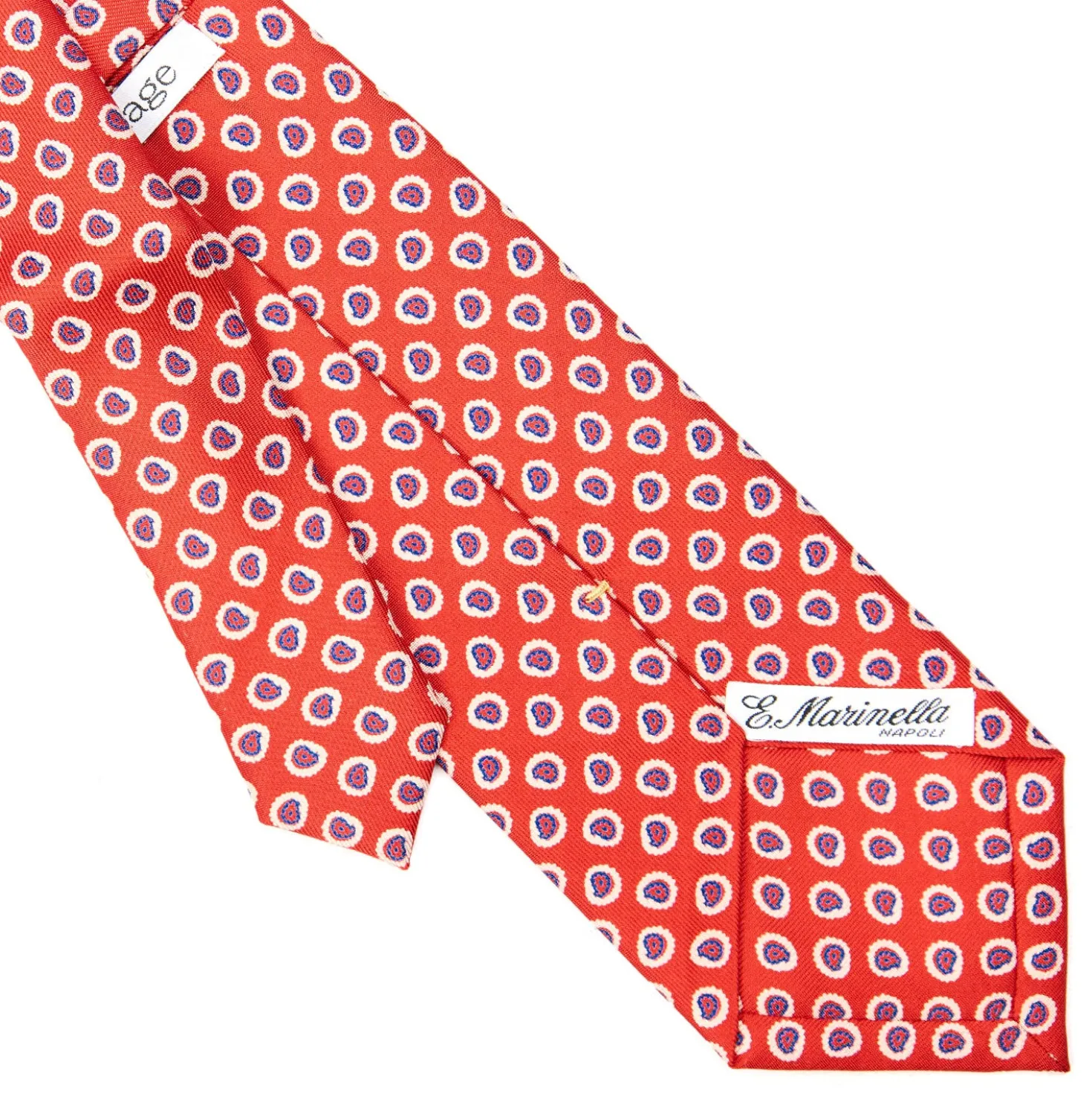 CRAVATTA SARTORIALE EXTRA LONG IN SETA ROSSA Collezione heritage